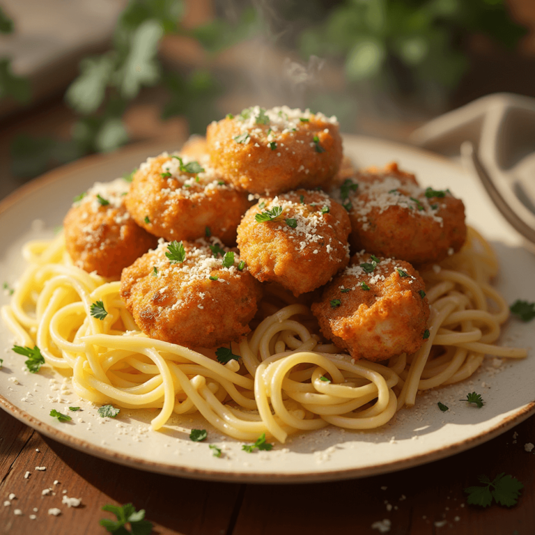 Garlic Butter Chicken Bites with Creamy Parmesan Pasta– A Comforting and Flavorful Delight 2025