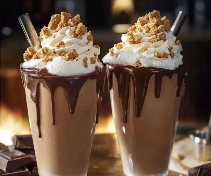 Boozy S’mores Milkshakes