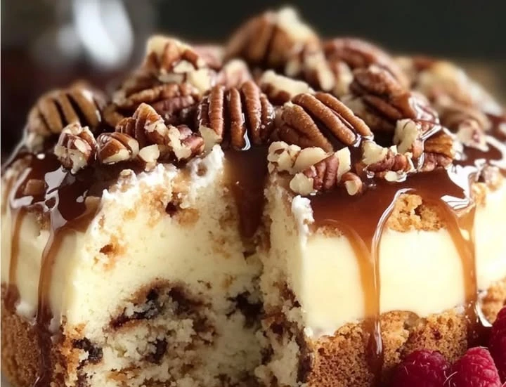 Butter Pecan Praline Poke Cake