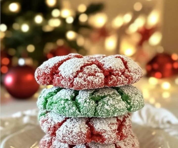 Christmas Crinkle Cookies