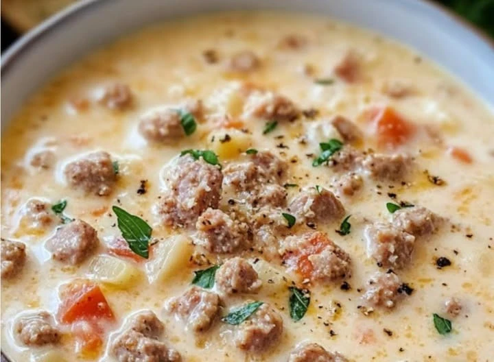 Creamy Parmesan Italian Sausage Soup Recipe