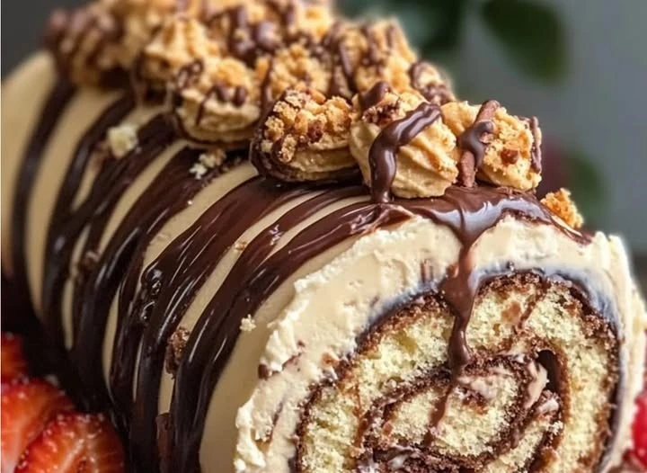 Reese's Peanut Butter Cup Roll Cake