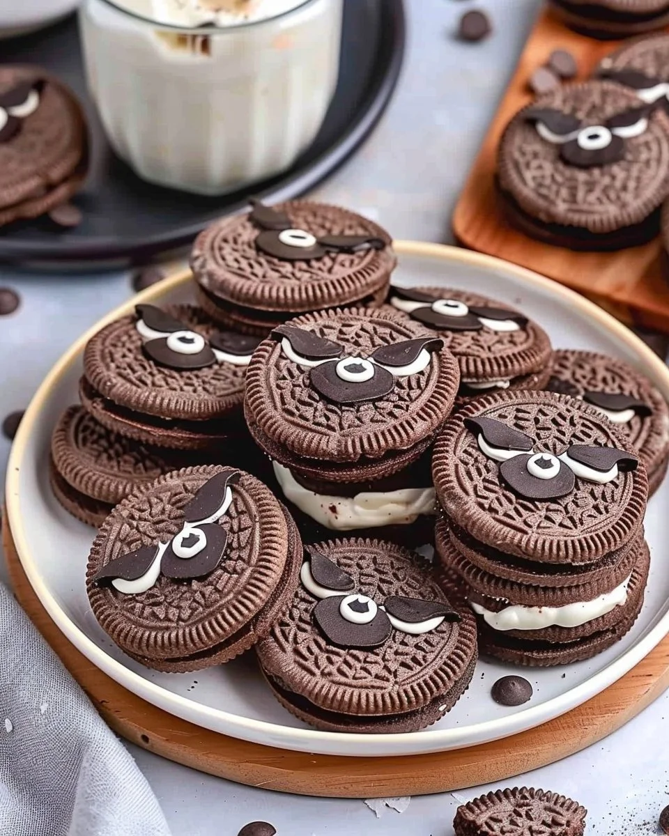 Bat Oreos 2 Delicious Bat Oreos decorated for Halloween celebration.