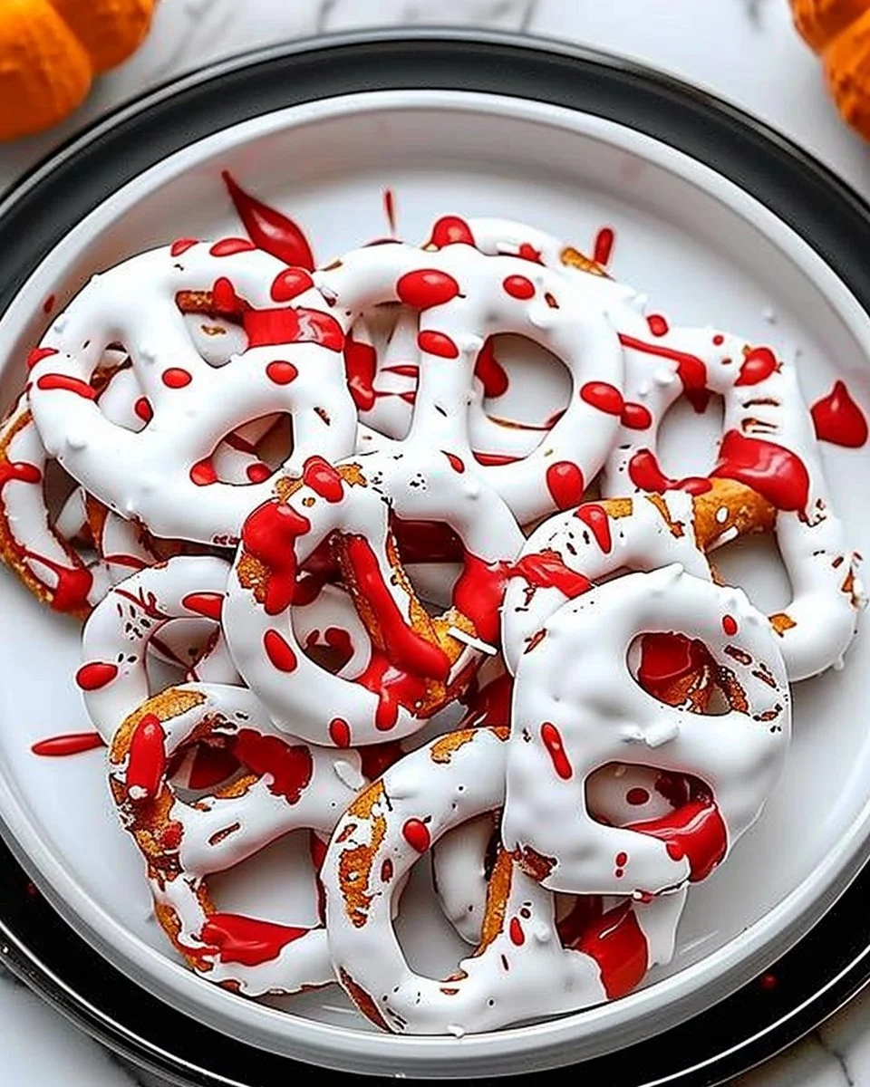 Halloween Pretzels That'll Disappear Before the Candy 2 Colorful Halloween pretzels decorated with spooky themes and festive toppings