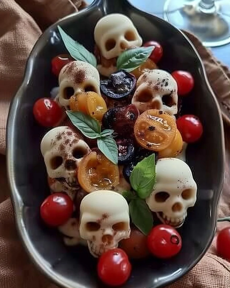 A creepy spread of scary Halloween recipes for an eerie party celebration.