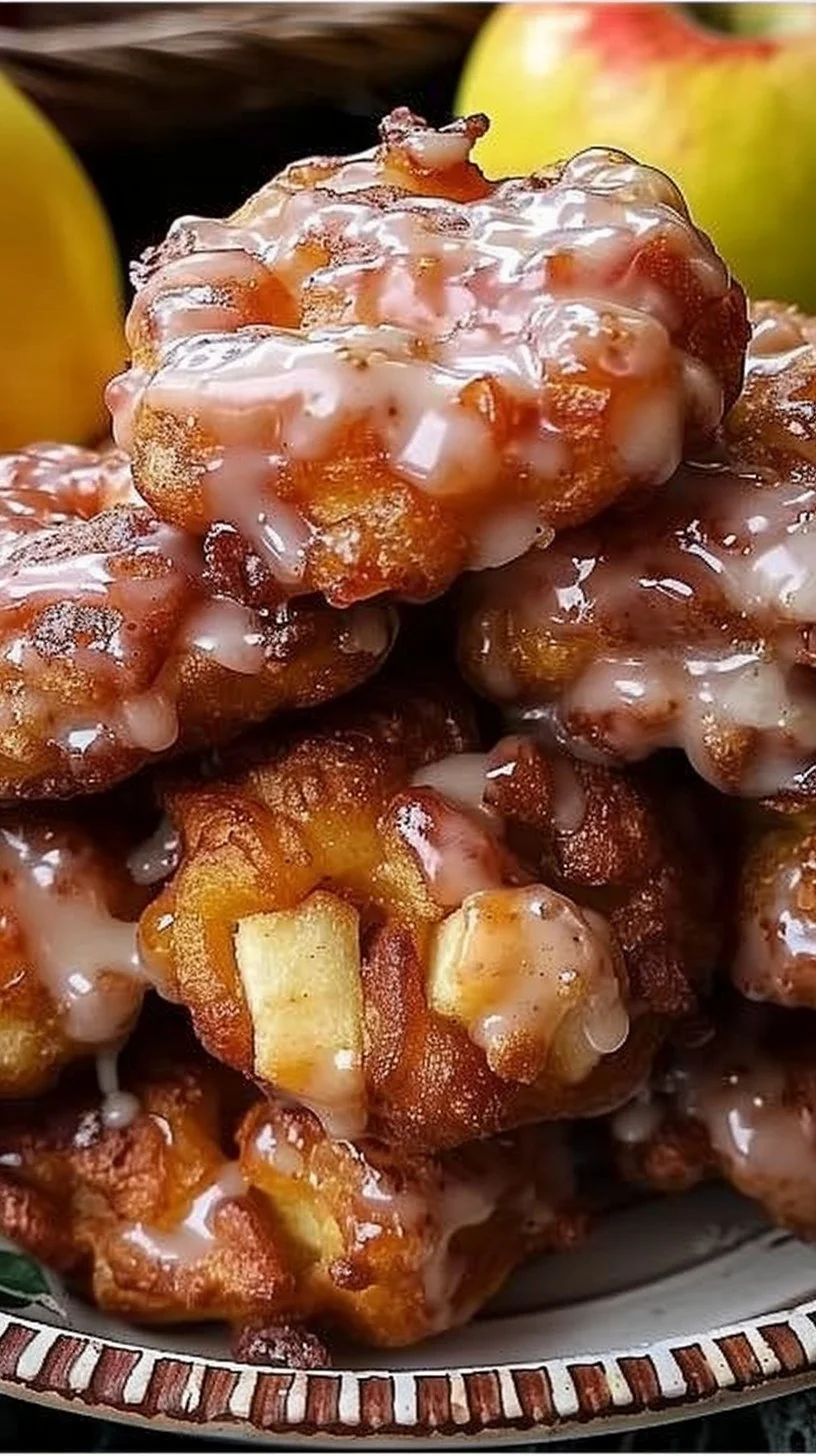 BEST RECIPE For Baked Apple Fritters 2 Delicious baked apple fritters with a sprinkle of cinnamon and sugar