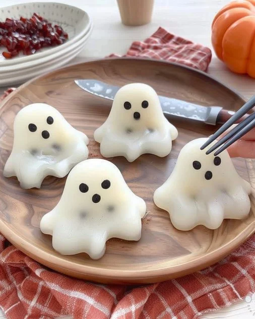 Delicious ghost-filled mochi treats for Halloween celebration