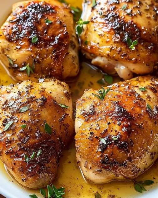 Easy Baked Boneless Skinless Chicken Thighs 2 Deliciously baked boneless skinless chicken thighs ready to serve