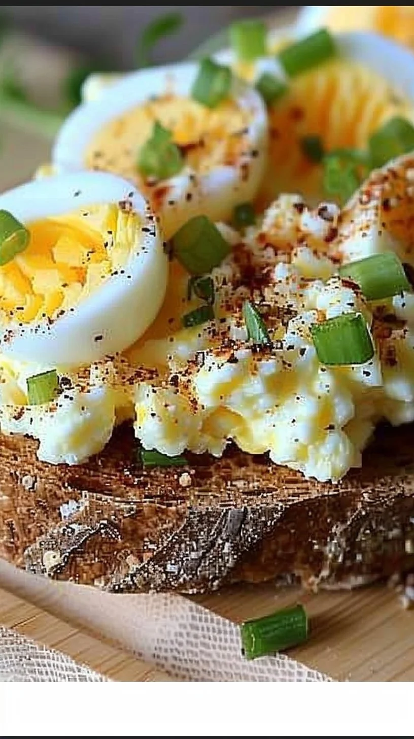 Egg Salad with Cottage Cheese - no mayo 2 Delicious mayo-free egg salad with cottage cheese served in a bowl.