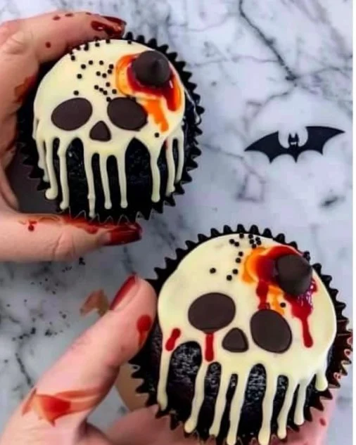 Delicious Halloween cake with spooky decorations and festive colors