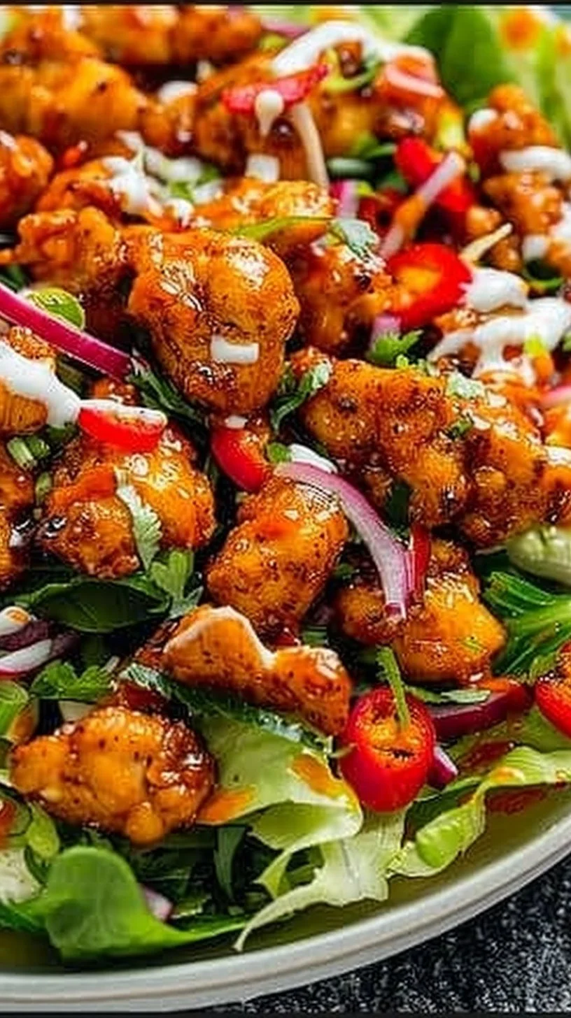Honey Hot Chicken Salad 2 Delicious Honey Hot Chicken Salad with a spicy and sweet flavor profile