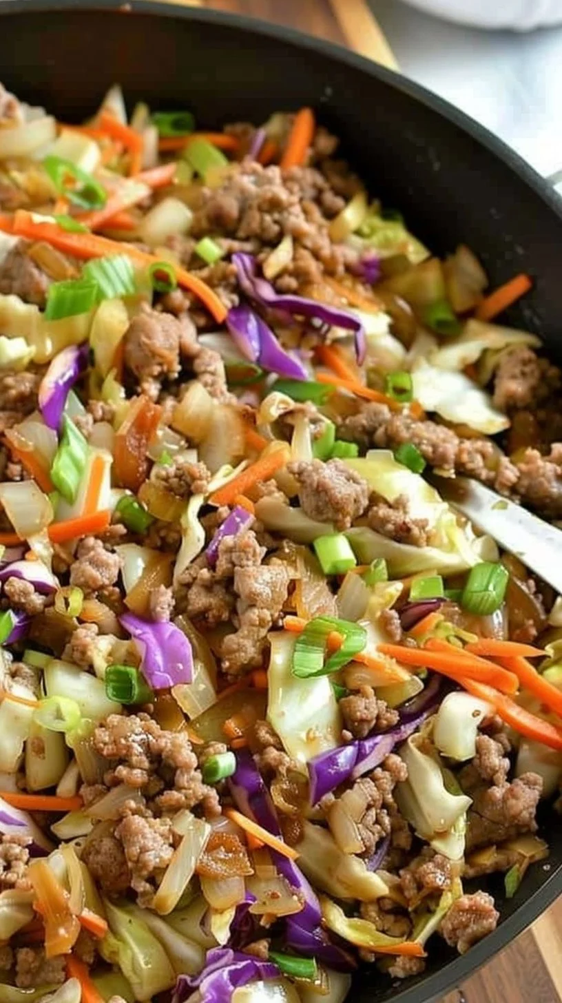 15-minute egg roll in a bowl recipe with vegetables and protein