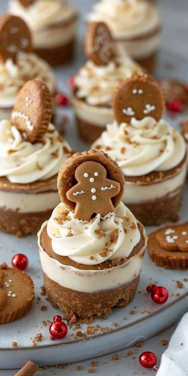 No-Bake Gingerbread Cheesecake Cups 4 No-Bake Gingerbread Cheesecake Cups