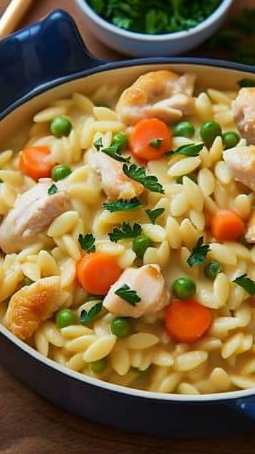 Creamy Chicken Pot Pie Orzo 4 Creamy Chicken Pot Pie Orzo