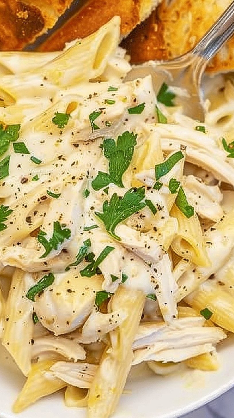 Crockpot Chicken Alfredo