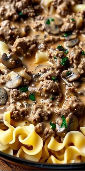 Creamy Beef Stroganoff