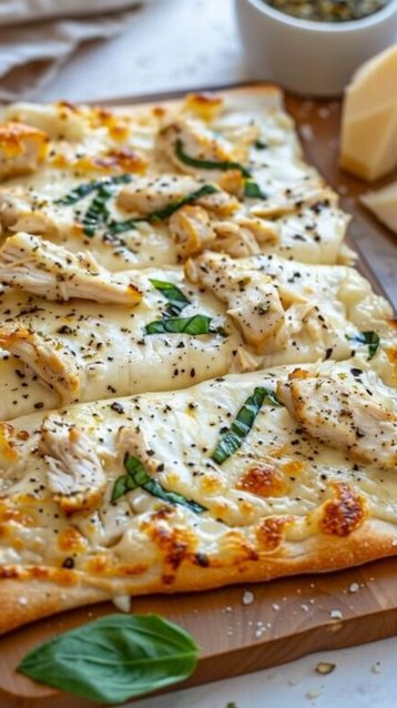 Chicken Alfredo Flatbread