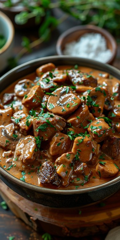 Slow Cooker Beef Stroganoff