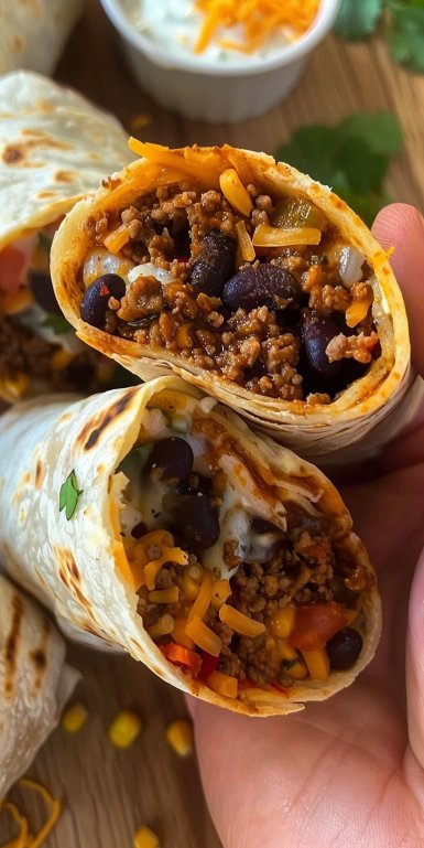 Mexican-inspired Beef Burritos 4 Mexican-inspired Beef Burritos