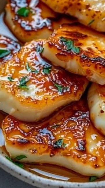 Air Fryer Halloumi 3 Crispy Air Fryer Halloumi served with herbs and spices