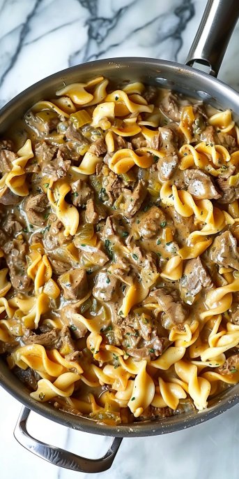 Lightened-Up Beef Stroganoff