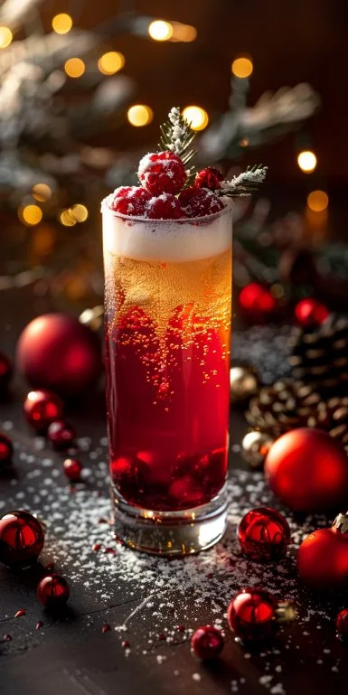 Christmas Cocktails 3 Selection of festive Christmas cocktails for holiday celebrations