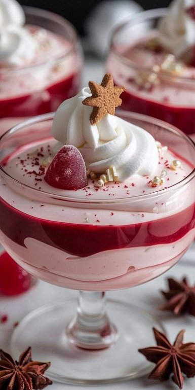 Lychee Mousse with Meringues 4 Lychee Mousse with Meringues