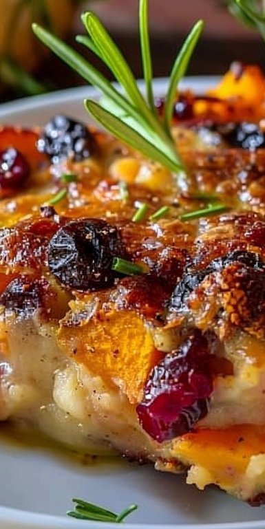 Sweet Potato & Cranberry Gratin 4 Sweet Potato & Cranberry Gratin