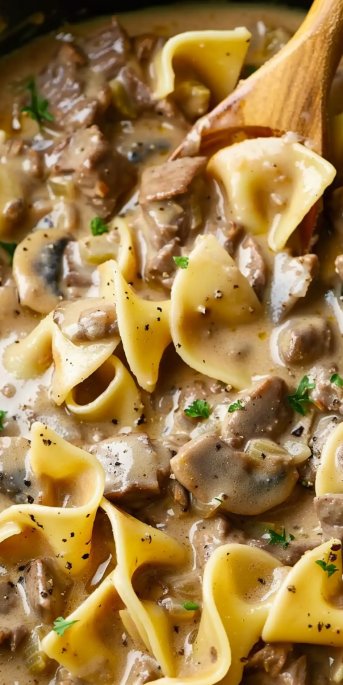 Creamy Beef Stroganoff