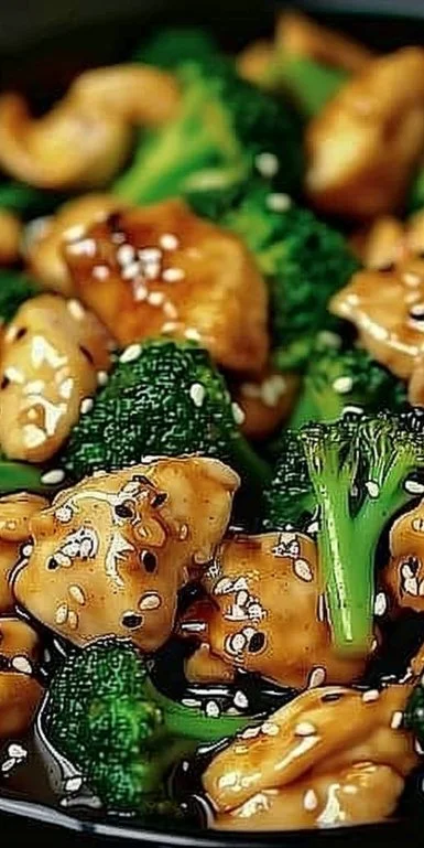 Garlic Chicken with Broccoli and Spinach 3 Delicious garlic chicken served with broccoli and spinach on a plate