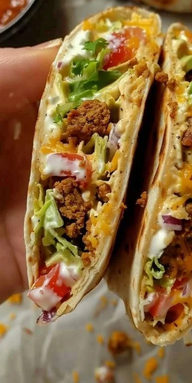 Healthy Wrap 3 Colorful healthy wrap filled with fresh veggies and lean protein.