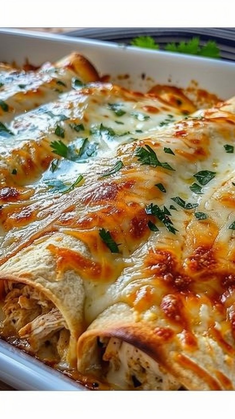 38g Protein Chicken Enchiladas with Dreamy White Sauce