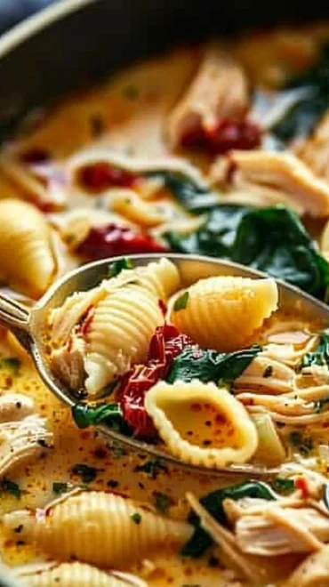 Bowl of Marry Me Chicken Soup, a comforting dish for cold days and cozy nights.