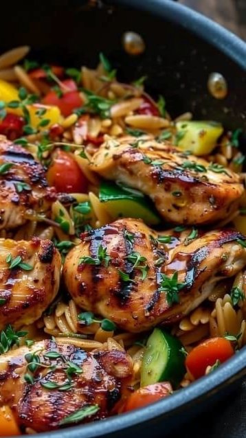 One-Pan Balsamic Chicken Orzo 4 One-Pan Balsamic Chicken Orzo