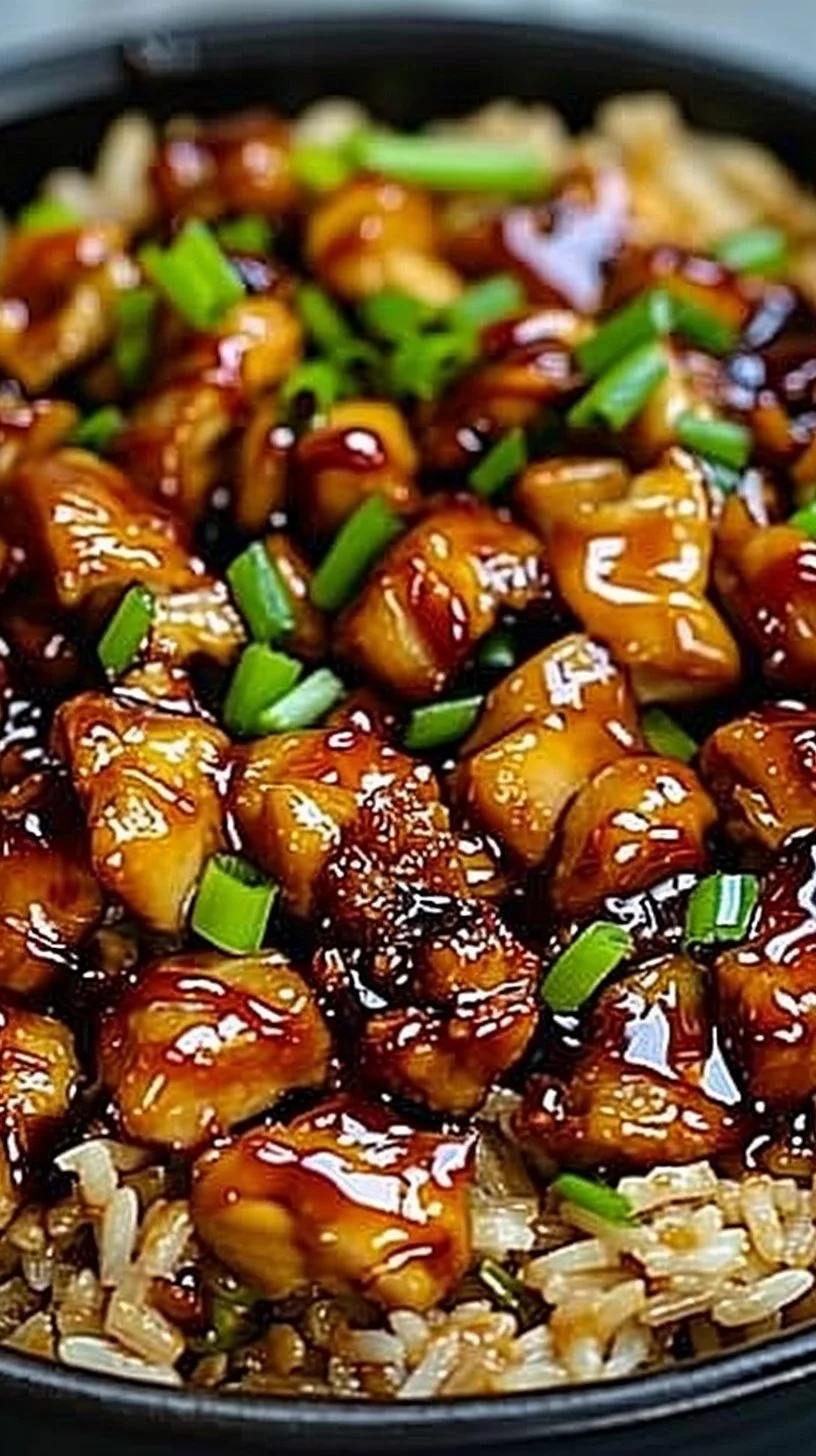 One-Pan Bold Honey BBQ Chicken Rice 3 One-pan honey BBQ chicken rice dish with vibrant ingredients and bold flavors