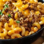 One-Pot Cheeseburger Macaroni dish served in a bowl