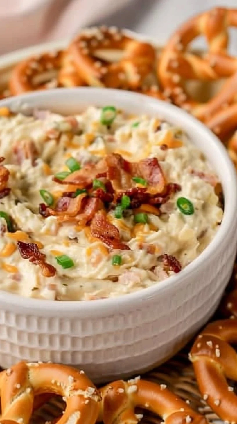 Pretzel Dip 3 Delicious pretzel dip served with soft pretzels