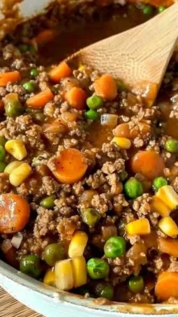 Delicious quick and easy Shepherd's Pie served on a plate