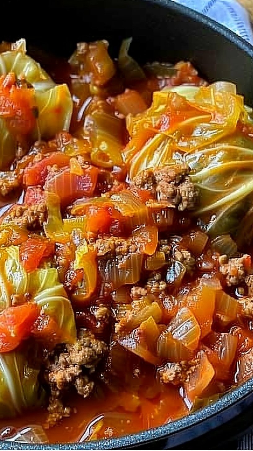 Slow Cooker Unstuffed Cabbage Rolls