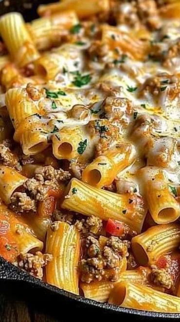 Colorful ROTEL PASTA FIESTA dish served with fresh ingredients