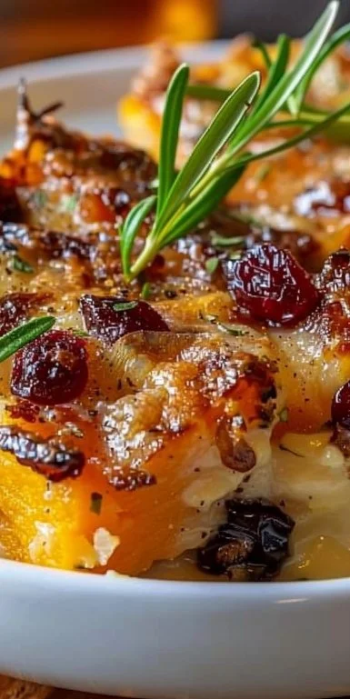 Sweet Potato & Cranberry Gratin 3 Delicious Sweet Potato & Cranberry Gratin baked to perfection
