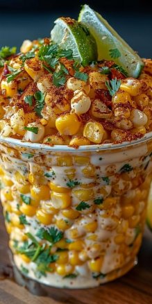 Creamy Mexican Street Corn in a Cup (Esquites) Delight! 4 Creamy Mexican Street Corn in a Cup (Esquites) Delight!