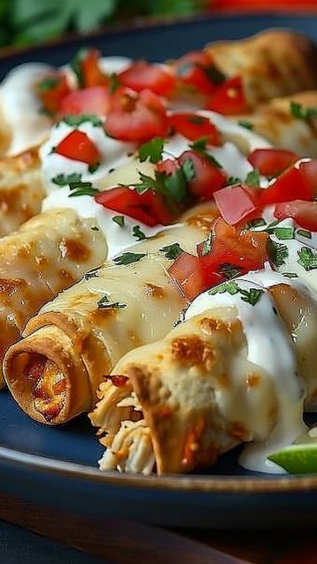 Baked Cream Cheese Chicken Taquitos