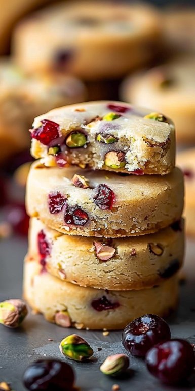 Cranberry Pistachio Shortbread