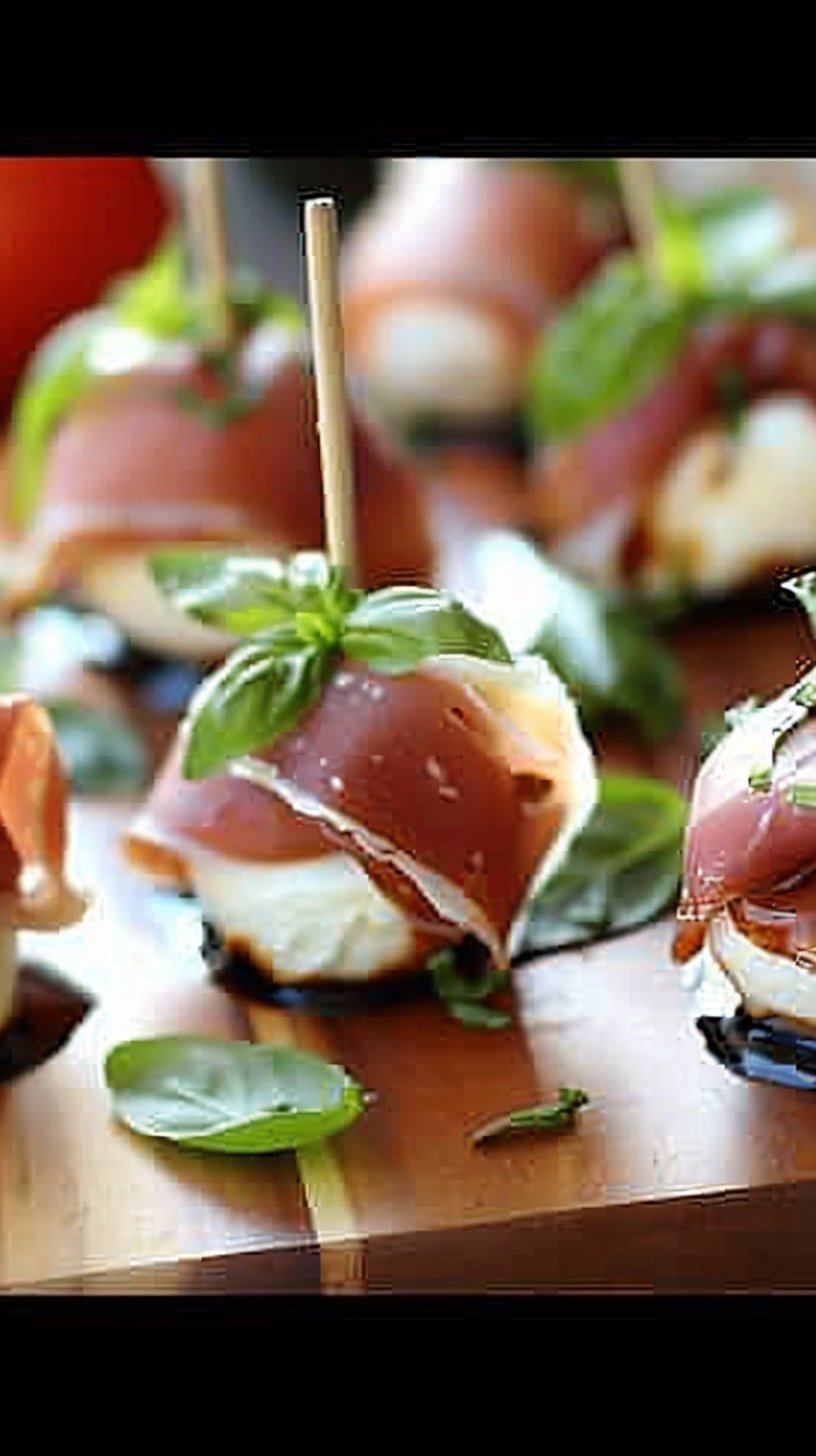 Prosciutto Wrapped Mozzarella Bites 4 Prosciutto Wrapped Mozzarella Bites