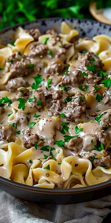 Easy Ground Beef Stroganoff Recipe