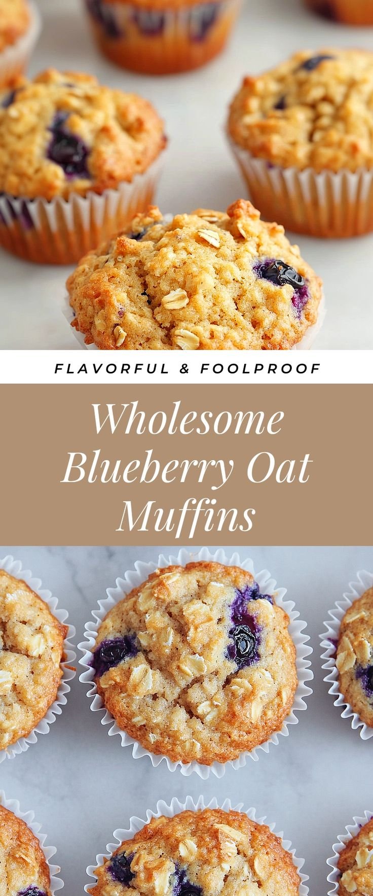 Tasty Brown Sugar Blueberry Oat Muffins