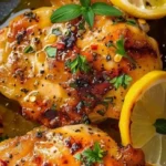 30-Minute Lemon Chicken served with herbs and lemon slices