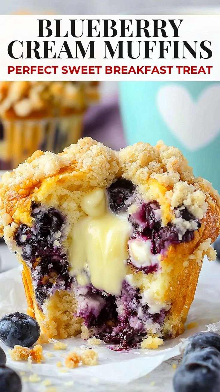 Juicy Blueberry Cream Cheese Muffins 5 Juicy Blueberry Cream Cheese Muffins
