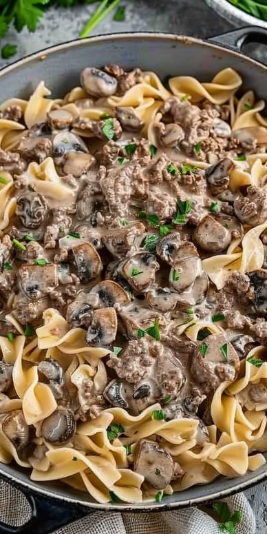 Easy Ground Beef Stroganoff